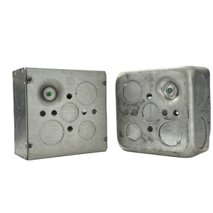 4 "vuông hộp điện, 30.3 inch khối, 2-1/8" sâu, 1 "knockouts, pre-mạ kẽm thép, Hàn xây dựng - Product Image 4