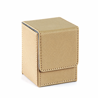 Boîte de rangement pour cartes à collectionner en cuir PU personnalisé, grande capacité, ouverture par le haut