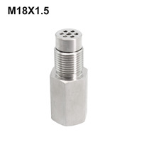 Vente chaude M18 * 15 acier inoxydable CNC usiné Modification automatique connecteur de capteur d'oxygène adaptateur de capteur d'extension de brochage