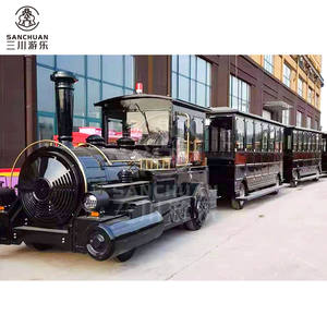 قطار سياحي ديزل عالي الجودة للترفيه في الحدائق الترفيهية للأطفال والكبار - Product Image 2