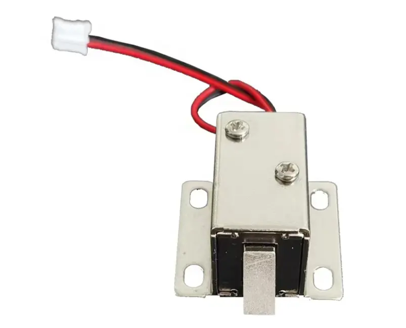 Solenoid Mini, kunci pintu listrik (6V / 12V / 24V tersedia) untuk sistem kontrol akses pintu