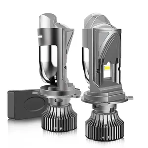 AKE Lampu Sorot Led H4 1.5 Inci Daya Tinggi Bohlam Lampu Depan Led H4 Mini 55Watt Lampu Sorot Lensa Proyektor LED Bi 6500K Universal
