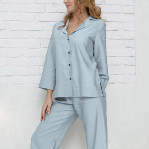 Pigiama personalizzato a maniche lunghe per la casa vestiti da donna cinque pezzi di seta, pigiama senza reggiseno Sexy bretelle gonna con bretelle/ - Product Image 1