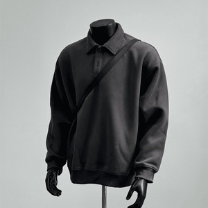 <span class=keywords><strong>Polo</strong></span> autunno pesi massimi Plus Size <span class=keywords><strong>felpa</strong></span> bianca manica lunga <span class=keywords><strong>Polo</strong></span> camicia da uomo - Product Image 4