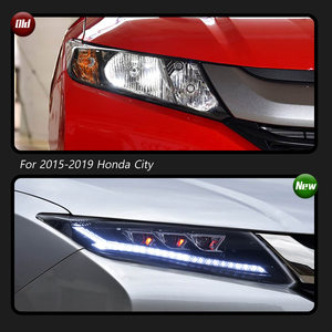 Conjunto de faros delanteros TYPY para Honda City 2015-2019: kit de conversión de lentes LED con luces diurnas e intermitentes secuenciales - Product Image 2