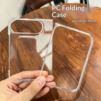 Coque de protection rigide en PC transparente magnétique pliable 2-en-1 anti-chute compatible iPhone 18 Pro Max pour l'hiver