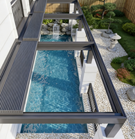 Pergola motorisée rétractable en aluminium de haute qualité Sweet Home, installation facile, pour balcon, jardin, terrasse, protection solaire extérieure