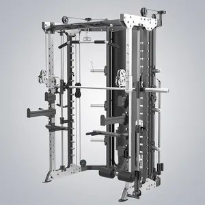 ชุดพาวเวอร์แร็ค Smith Machine อุปกรณ์หมอบยิมมัลติฟังก์ชั่นครึ่งมัลติฟังก์ชั่และฟิตเนสฟังก์ชั่น R24