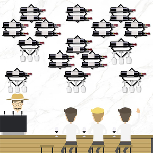 Nhà Máy Giá Rẻ Giá Giá Rượu Vang Treo Tường Lưu Trữ Kệ Gỗ Cho Rượu Vang - Product Image 5