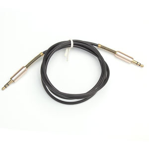 Cable Auxiliar Flexible con Conector de Metal Dorado de 3.5mm, Hecho en China, Cable de Audio Macho de 3.5mm para Altavoz Móvil, <span class=keywords><strong>TV</strong></span>, Computadora, Automóvil - Product Image 1