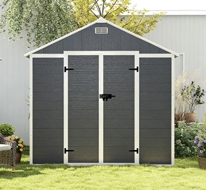 โรงเก็บของกลางแจ้งพลาสติกขนาด 6*8 ฟุต ทนทานต่อสภาพอากาศ เหมาะสำหรับเก็บอุปกรณ์ทำสวน จักรยาน และอุปกรณ์ก่อสร้าง - Product Image 3