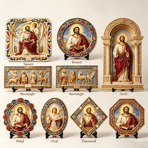 Artesanía de Resina Personalizada, Placa con Relieve 3D, Arte Decorativo, San Mateo Evangélico, Decoración para Colgar en la Pared del Hogar, Regalo, Adorno para Iglesia Católica - Product Image 1