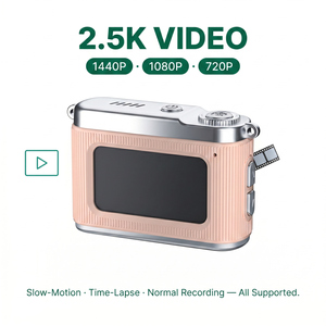 Cámara de Vlogging para Niños, 64MP, 2.5K Full HD, Cámara Digital de Bolsillo, Cámara de Fotos Instantánea Compacta con 11 Filtros, Cámara para Selfies con Función de <span class=keywords><strong>Lapse</strong></span> de Tiempo y Movimiento Lento - Product Image 2
