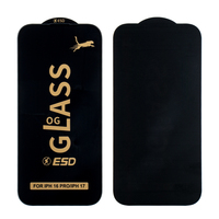 Protection d'écran en verre trempé OG ESD transparent antistatique en aluminium de haute qualité 0,4 mm, dureté 9H, bord 3D pour 17 Air 16 15 14 13