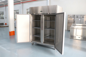 מטבח בית מלון נירוסטה מסחרי זקוף דלת צרפתית חזה מקפיא זקוף זקוף - Product Image 4