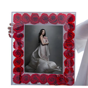 Cadre photo carré en acrylique avec rose <span class=keywords><strong>éternel</strong></span>le pour la remise des diplômes |   Fleur <span class=keywords><strong>éternel</strong></span>le, souvenir commémoratif, décoration <span class=keywords><strong>de</strong></span> la maison, cadeau <span class=keywords><strong>de</strong></span> mariage - Product Image 5