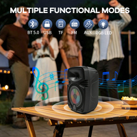 Haut-parleur portable 5.0 avec lumières LED RGB, batterie 500-1000 mAh, pour home cinéma et utilisation en extérieur