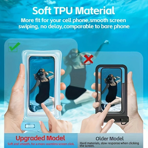 เคสโทรศัพท์กันน้ำพร้อมหน้าจอสัมผัส มาตรฐาน IPX8 สำหรับว่ายน้ำ ดำน้ำ ล่องแก่ง ป้องกันฝน - Product Image 4
