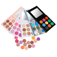 Palettes de fards à paupières pigmentés en gros, palettes de fards à paupières à marque privée, palettes de fards à paupières personnalisées DIY