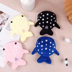Cartoon <b>Cute</b> Whale Shark Coin <b>Purse</b> Kawaii Wallet Portable Plush Coin Bag Key Earphone Coin Organizer Pouch Zipper Bag Kids Gift - Product Image 1
