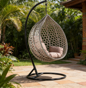 <span class=keywords><strong>Fauteuil</strong></span> <span class=keywords><strong>suspendu</strong></span> d'extérieur en rotin pour jardin, patio, balcon – Balançoire double en forme de panier pour la relaxation (vente en gros) - Product Image 6