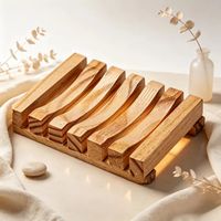 Porte-savon en pin durable pour salle de bain et cuisine, support de savon pour évier, comptoir, usage domestique