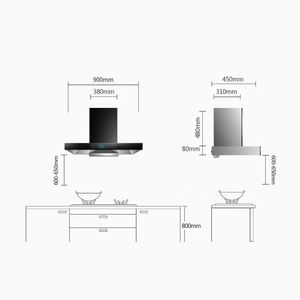 <span class=keywords><strong>Campana</strong></span> <span class=keywords><strong>Extractora</strong></span> de Cocina Inteligente de <span class=keywords><strong>Pared</strong></span>, <span class=keywords><strong>Campana</strong></span> <span class=keywords><strong>Extractora</strong></span> Negra de 24 y 36 Pulgadas - Product Image 6