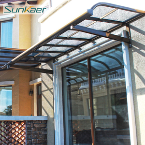 Pare-soleil moderne en aluminium pour patio, auvent imperméable en polycarbonate pour toit avec auvent de fenêtre en stock - Product Image 1