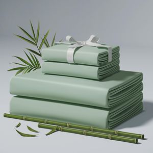 Ensemble de housse de <span class=keywords><strong>couette</strong></span> 4 pièces en bambou tissé 100% pur, garni de <span class=keywords><strong>laine</strong></span>, 300 fils, toutes saisons, personnalisable - Product Image 1