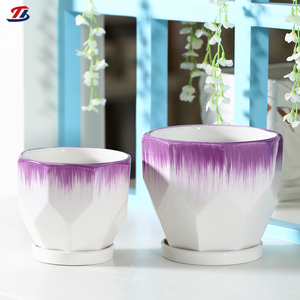 Macetas <span class=keywords><strong>de</strong></span> Cerámica Redondas Brillantes para Plantas, Artículos para el Hogar, Macetas Pequeñas y Económicas al por Mayor OEM - Product Image 2