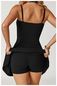 Falda Deportiva Personalizada, Vestido de Tenis Moldeador con Doble Tirante, Falda de Tenis para Fitness, Ropa Deportiva Activa, Gimnasio, Yoga, Golf, Vestido para Mujer - Product Image 2