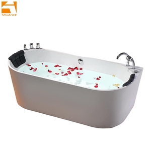 Baignoire Balnéo Autoportante Moderne en Acrylique pour 1 Personne avec Jets et Lumières – <span class=keywords><strong>Jacuzzi</strong></span> Intérieur pour une Expérience Spa Luxueuse à Domicile - Product Image 1