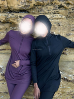 Willson Nefes Alabilen Hızlı Kuruyan Burkini Toptan Kadın Mayo İslami Başörtüsü/Eşarp Müslüman Mayo 3 Parça Plaj Seti