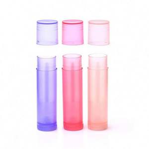 Envase de Bálsamo Labial de Plástico PP de Marca Privada y Tubo de Lápiz Labial con Tapa de Rosca, Transparente, Blanco, Negro, 4g 5g, Envase Cosmético Redondo - Product Image 2