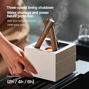 2025 Món quà sáng tạo bonfire tạo độ ẩm USB Thiết bị nhỏ Máy tính để bàn đầy màu sắc Gradient ngọn lửa không khí khuếch tán hương thơm - Product Image 3