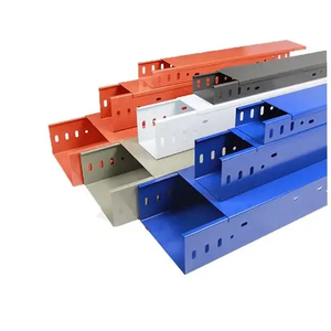 Canaux de câblage ventilés en acier multicolore thermolaqué de type gouttière pour usage industriel – Lignes de communication à courant fort et faible - Product Image 4