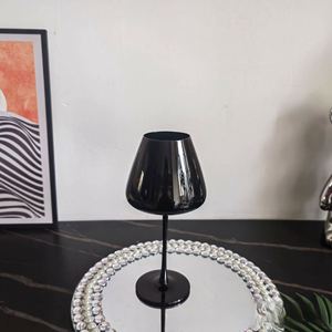 Copa de Vino de Porcelana Negra, Roja y Champán, Estilo Nórdico Romántico para Decoración del Hogar - Product Image 3
