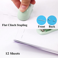 Ensemble de papeterie Foska ergonomique Cconformity Mini taille 12 feuilles capacité d'agrafage petite agrafeuse pour les besoins quotidiens en papier d'agrafage