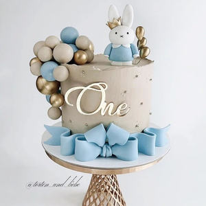 Decorazioni per Torta in Acrilico 'Happy Birthday' per Bambini e Bambine, Topper Dorato per Primo Compleanno, Decorazione per Torte di Festa di Compleanno - Product Image 1