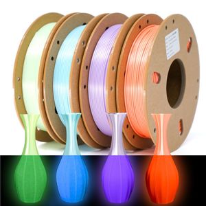 Filament d'impression 3D PLA phosphorescent Toson 250g, diamètre 1,75 mm, soie tricolore, emballage personnalisé Chine, pour imprimantes 220°C - Product Image 1