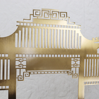 Sculpture d'arche chinoise Paifang en métal doré et blanc, accessoire de bureau, décoration artistique moderne de luxe pour la maison, l'hôtel et la villa