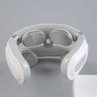 Appareil de massage cervical à impulsions électriques micro-électriques à température constante, 4 têtes, 6 modes, 16 niveaux d'intensité, 15 minutes