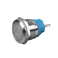 Interrupteur à bouton-poussoir en acier inoxydable 12V 24V 12mm 16mm 19mm, 5 broches, marche-arrêt, interrupteur d'alimentation LED 220V, étanche IP65