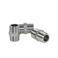 DKV NPT BSPT Raccord de tuyau à mamelon hexagonal DIN Acier inoxydable 201 304 316 Raccords de tuyau à mamelon hexagonal fileté