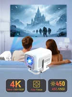 Projecteur Pico LCD Portable en Gros Android 11 LED Mise au Point Automatique Certifié 1080p Mini 4K 450 Lumens Prêt 3D pour Home Cinéma