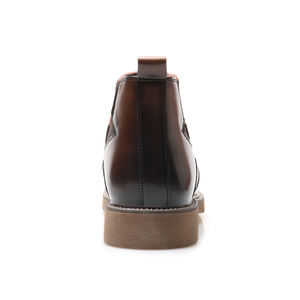 Bottes d'hiver en cuir pour homme, design italien, fabrication usine, bottes Chelsea habillées pour homme - Product Image 5