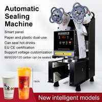 Machine de scellage thermique portable pour gobelets, bouteilles, jus de fruits, eau, bière, en plastique, de qualité alimentaire, 90/95 mm, pour usage en magasin
