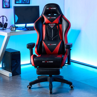 Chaise de jeu pour e-sport, chaise de bureau à domicile, chaise de bureau confortable et inclinable, ergonomique, pour une utilisation prolongée, en cuir PU