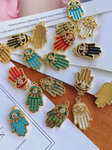 ट्रेंडी हैमसा हाथ पीनी आंख मूंछले बाघ की आंख हार के मोती खोल की माँ - Product Image 6