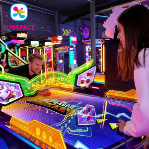 <span class=keywords><strong>Table</strong></span> de <span class=keywords><strong>hockey</strong></span> sur <span class=keywords><strong>air</strong></span> incurvée Funspace, machine de jeu d'arcade à pièces, <span class=keywords><strong>hockey</strong></span> sur <span class=keywords><strong>air</strong></span> commercial pour centre de jeux - Product Image 3
